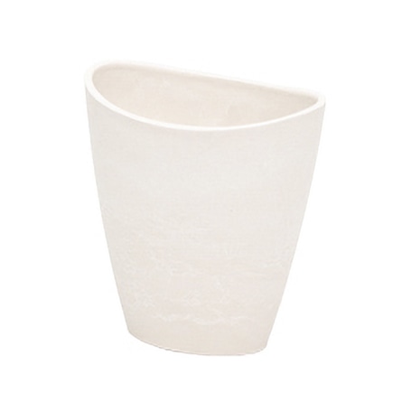 リード商事 樹脂ポット　オーバルハイポット 14 S-16YB14　ホワイト 1個（ご注文単位1個）【直送品】