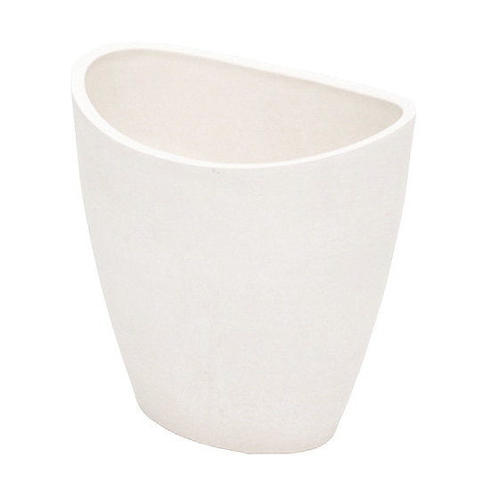 リード商事 樹脂ポット　オーバルハイポット 25 S-16YB25　ホワイト 1個（ご注文単位1個）【直送品】