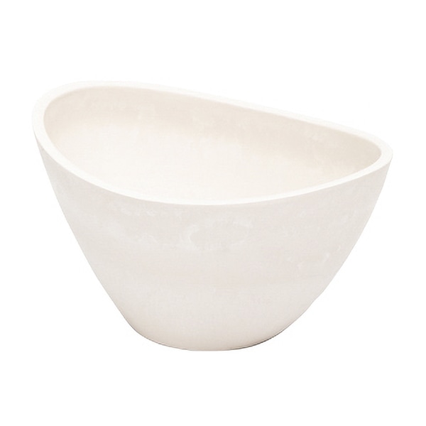 リード商事 樹脂ポット　オーバルボウル 35 S-09YB35　ホワイト 1個（ご注文単位1個）【直送品】