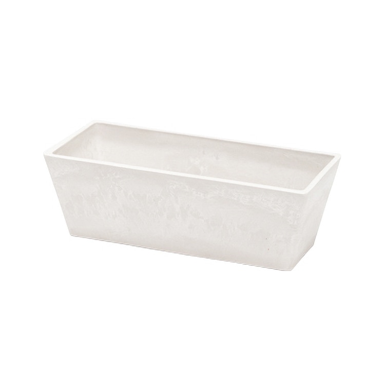 リード商事 樹脂ポット　スムースプランター 27 LF27　ホワイト 1個（ご注文単位1個）【直送品】