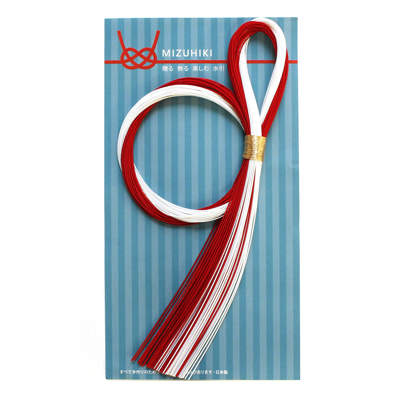 MIZUHIKI 水引ふたばしめ飾り 紅白 PHC-086-1 1袋(ご注文単位1袋)【直送品】