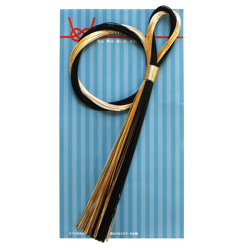 MIZUHIKI 水引ふたばしめ飾り 黒 PHC-086-3 1袋(ご注文単位1袋)【直送品】