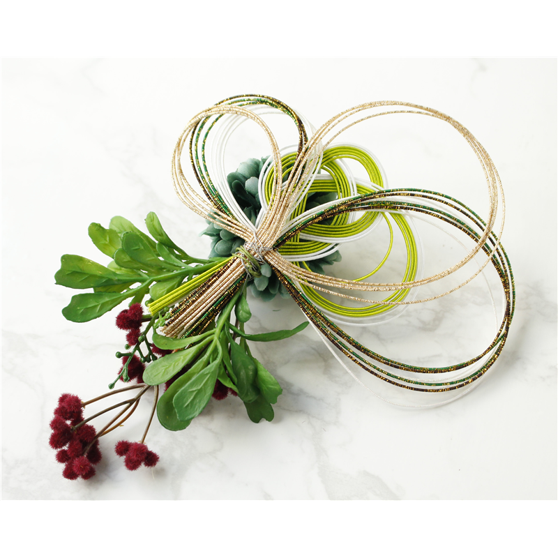 MIZUHIKI 水引飾りフラワー グリーン PHC-088-2 1袋（ご注文単位1袋）【直送品】