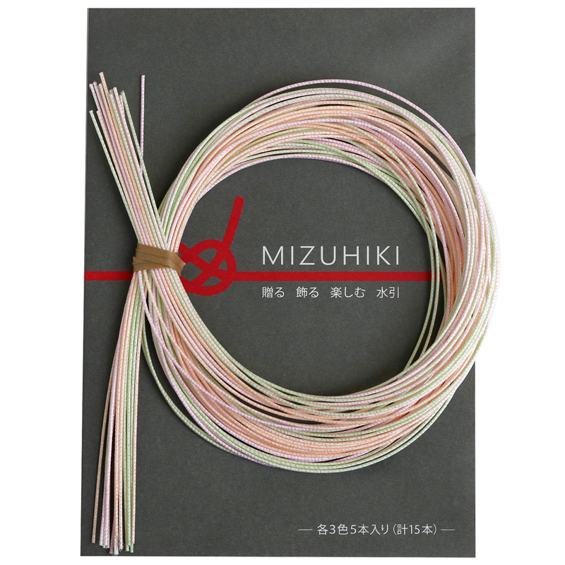 piece MIZUHIKI 水引アソートセット リーフレット付 3色各5本入 フルーツ PHC-100-23 1袋（ご注文単位1袋）【直送品】