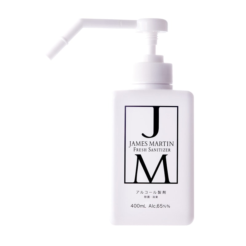【直送品】 アルコール製剤　ジェームズマーティン フレッシュサニタイザー　400ml シャワーポンプ 1本※軽（ご注文単位24本）