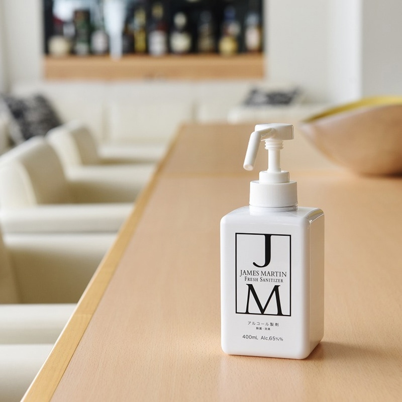 アルコール製剤　ジェームズマーティン フレッシュサニタイザー　400ml シャワーポンプ 1本※軽（ご注文単位24本）【直送品】