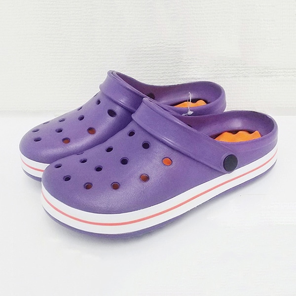 ジェイワークスプランニング レディース カジュアルサンダル ソフト S パープル×オレンジ EV-52 1組(ご注文単位1組)【直送品】