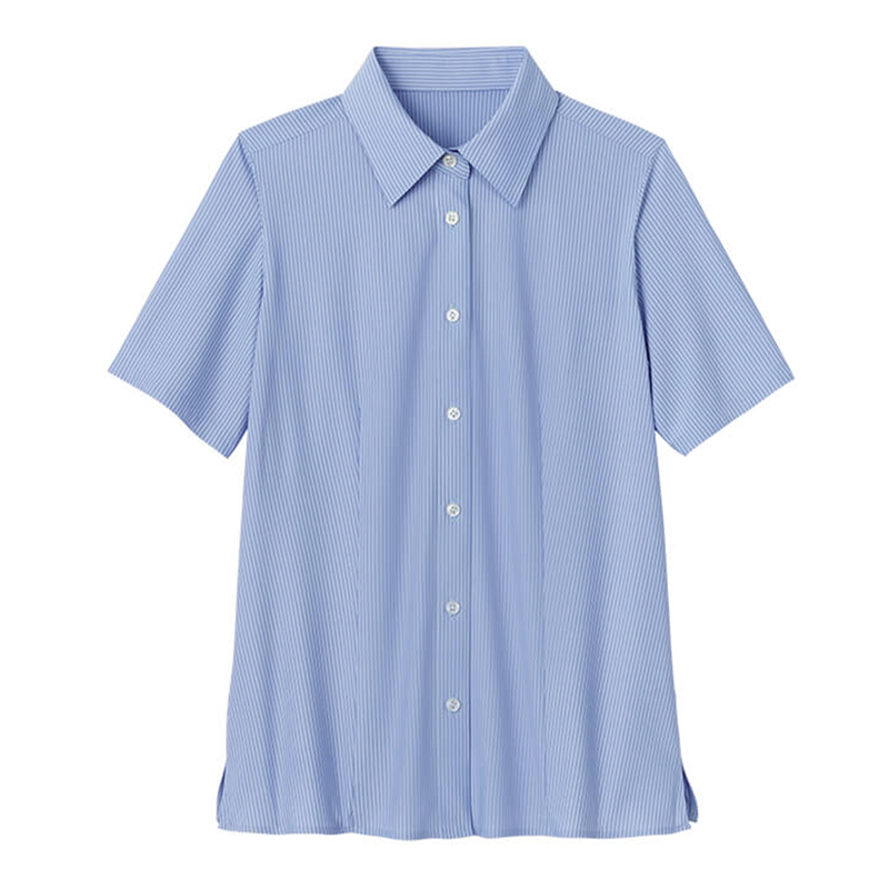 サーヴォ レディース ブラウス 半袖 19号 ブルー系 GBSL-1866-K6 1枚（ご注文単位1枚）【直送品】