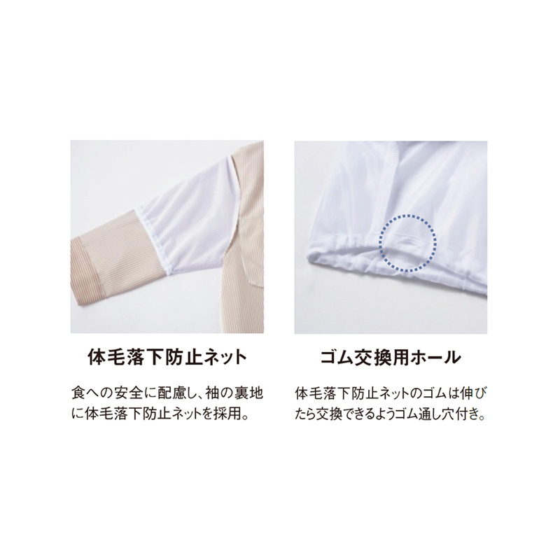 サーヴォ 男女兼用 ショップコート 七分袖 S ブラック SJAU-2007-B6 1枚(ご注文単位1枚)【直送品】