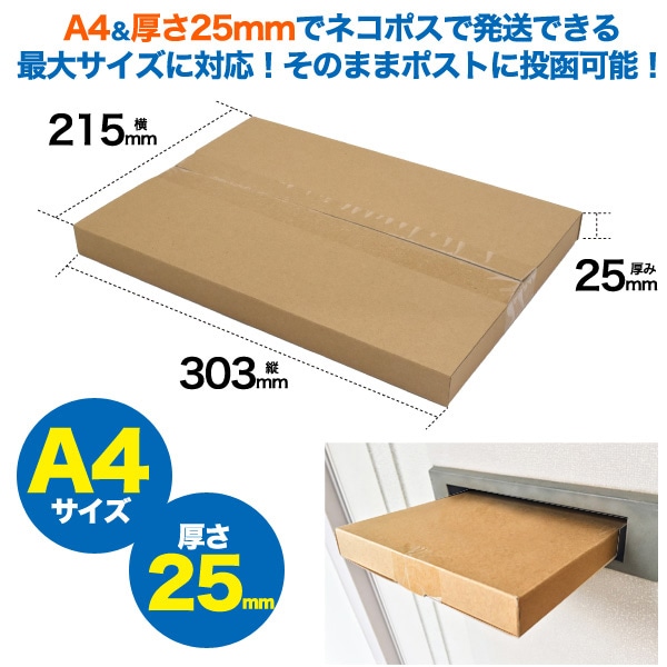 プラタ フィルム付き段ボール A4サイズ 厚み25mm 50枚セット ph010 1セット（ご注文単位1セット）【直送品】