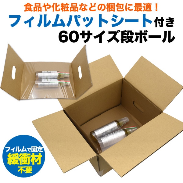 プラタ フィルム付き段ボール 60サイズ 50枚セット ph009 1セット（ご注文単位1セット）【直送品】
