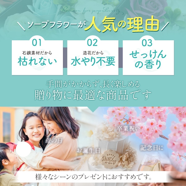 プラタ フラワーギフト　ソープフラワー　ロングボックス レッド q9-spfl02rd 1個（ご注文単位1個）【直送品】