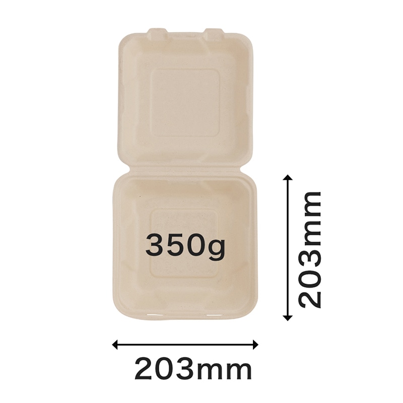 ランチボックス　未晒し　L　1箱（200枚） LOHACO - 窓付ランチボックス 未晒し M 1セット（200枚：50枚入×4袋）