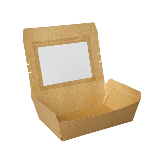 弁当容器　窓付クラフトパック 190-130W  50枚/袋（ご注文単位8袋）【直送品】