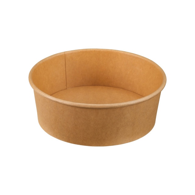 どんぶり容器　クラフトカップ1500　本体   25枚/袋（ご注文単位8袋）【直送品】