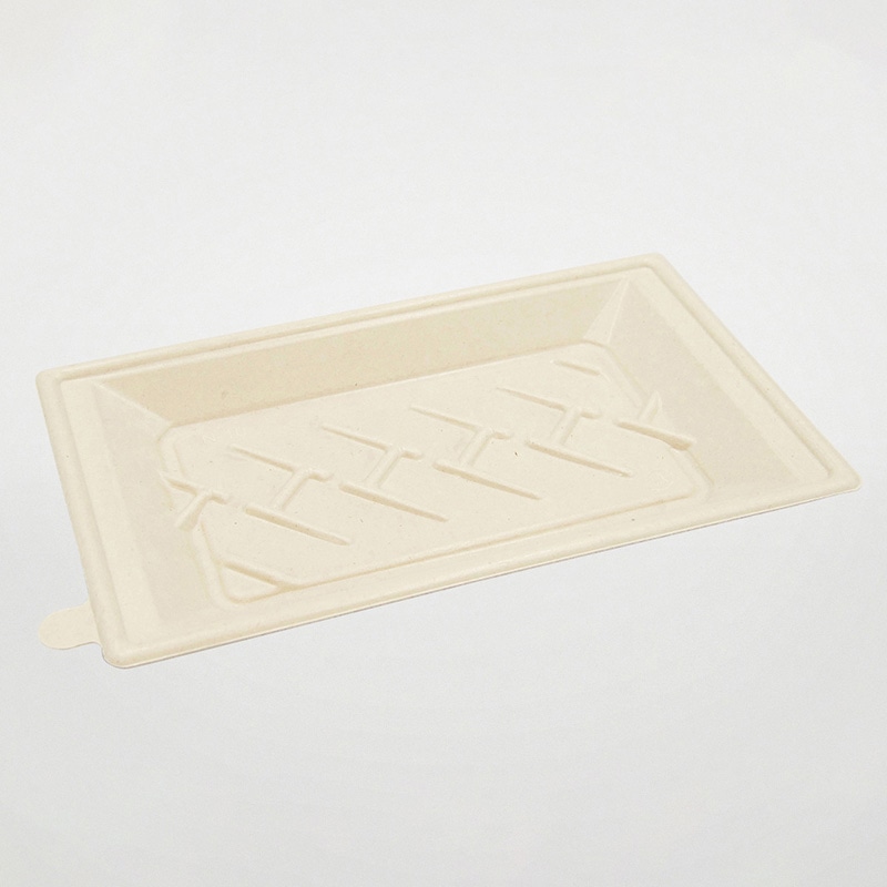 寿司容器　WB麦バガス　ラミ　本体 N-10  50枚/袋（ご注文単位8袋）【直送品】