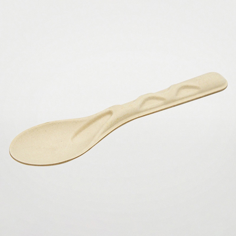 BB竹バガスカトラリー　スプーン 単袋入  100本/袋（ご注文単位10袋）【直送品】