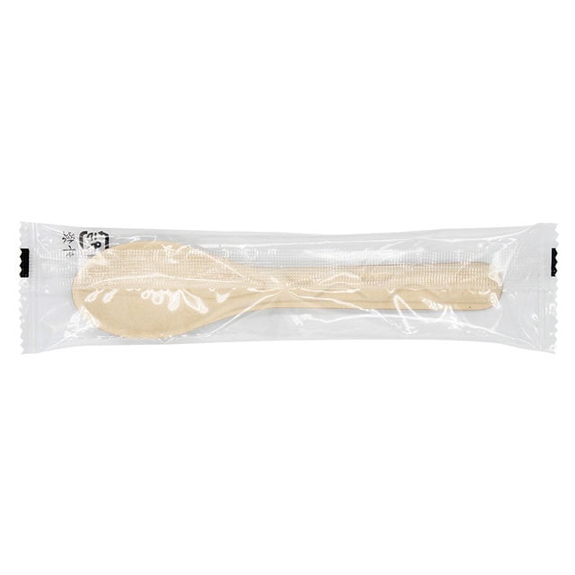 BB竹バガスカトラリー スプーン 単袋入 100本/袋(ご注文単位10袋)【直送品】