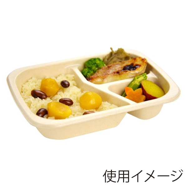 パックスタイル 弁当容器 BBデリ 20-15-3S 3仕切り PETラミ 00702095 50枚/袋(ご注文単位10袋)【直送品】