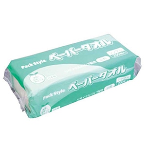 パックスタイル ペーパータオル　リサイクル紙 小判　シングル　改　200枚 00735086 1袋（ご注文単位42袋）【直送品】