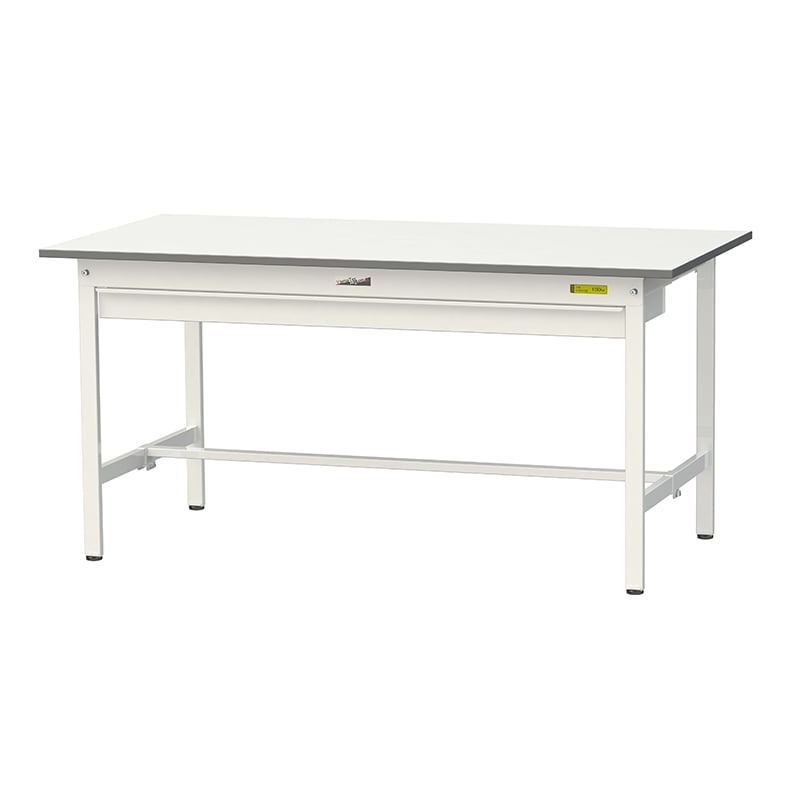 山金工業 ワークテーブル150　固定式　H740mm ワイド引出し付／基本形 1500×750 1台（ご注文単位1台）【直送品】