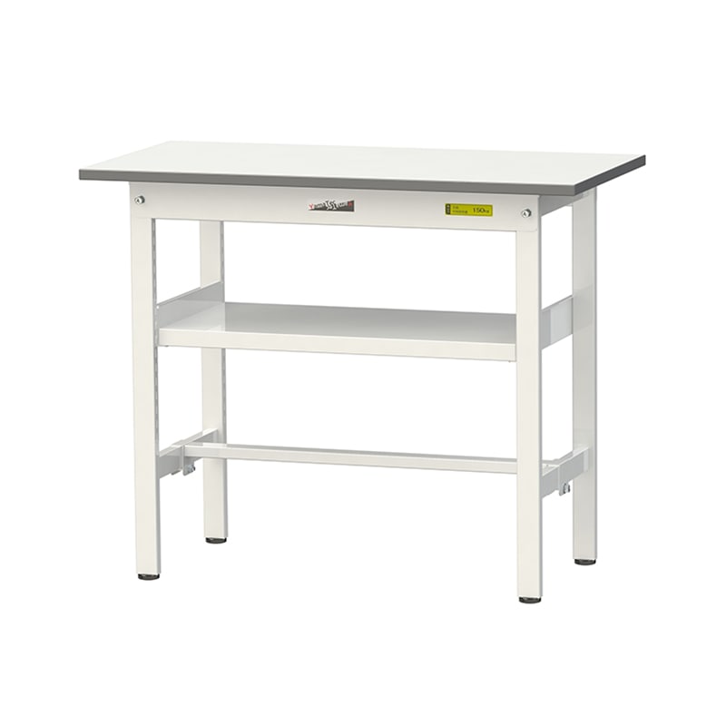 山金工業 ワークテーブル150　固定式　H740mm 中間棚付／基本形 900×450 1台（ご注文単位1台）【直送品】