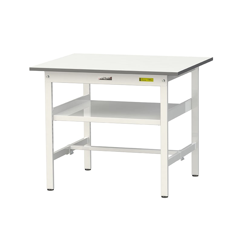 山金工業 ワークテーブル150　固定式　H740mm 中間棚付／基本形 900×750 1台（ご注文単位1台）【直送品】