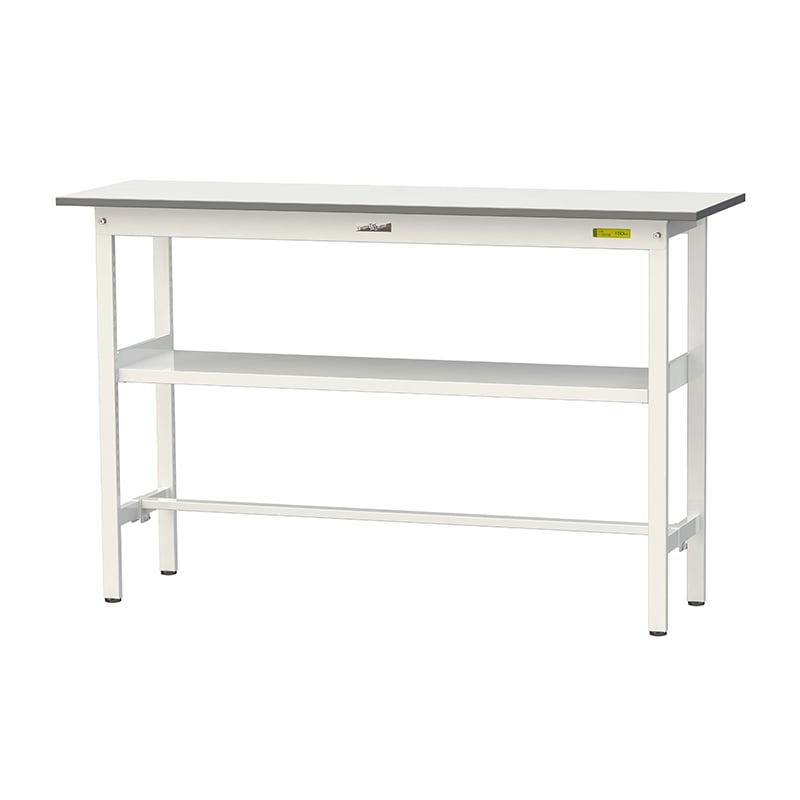 山金工業 ワークテーブル150　固定式　H950mm 中間棚付／基本形 1500×450 1台（ご注文単位1台）【直送品】