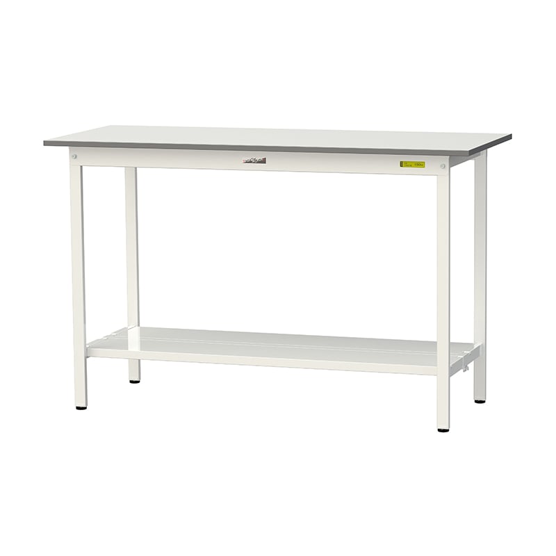山金工業 ワークテーブル150　固定式　H950mm 全面棚板付 1500×600 1台（ご注文単位1台）【直送品】