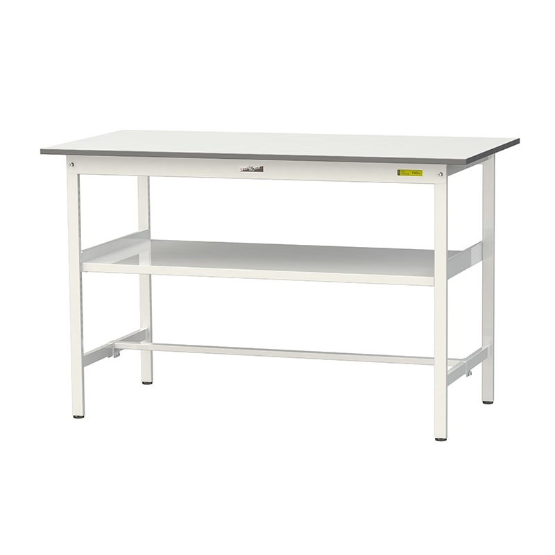 山金工業 ワークテーブル150　固定式　H950mm 中間棚付／基本形 1500×750 1台（ご注文単位1台）【直送品】