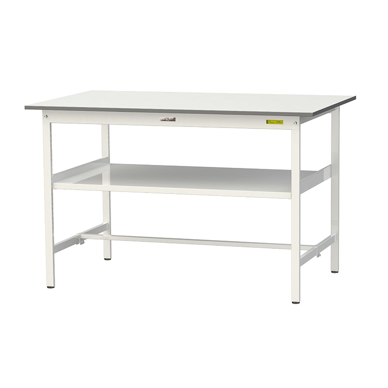 山金工業 ワークテーブル150　固定式　H950mm 中間棚付／基本形 1500×900 1台（ご注文単位1台）【直送品】
