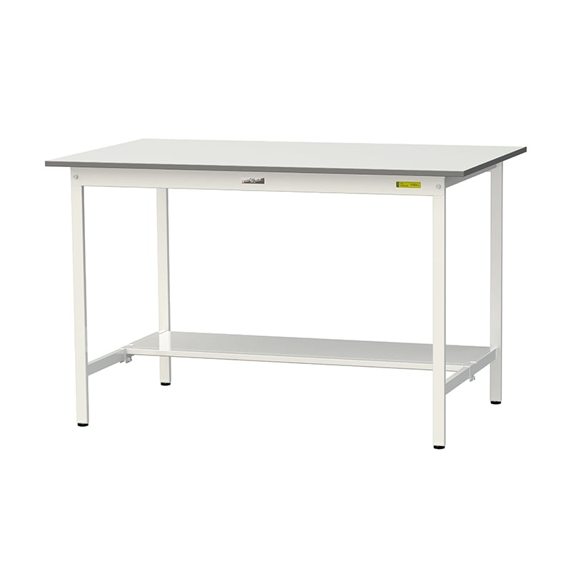 山金工業 ワークテーブル150　固定式　H950mm 半面棚板付 1500×900 1台（ご注文単位1台）【直送品】