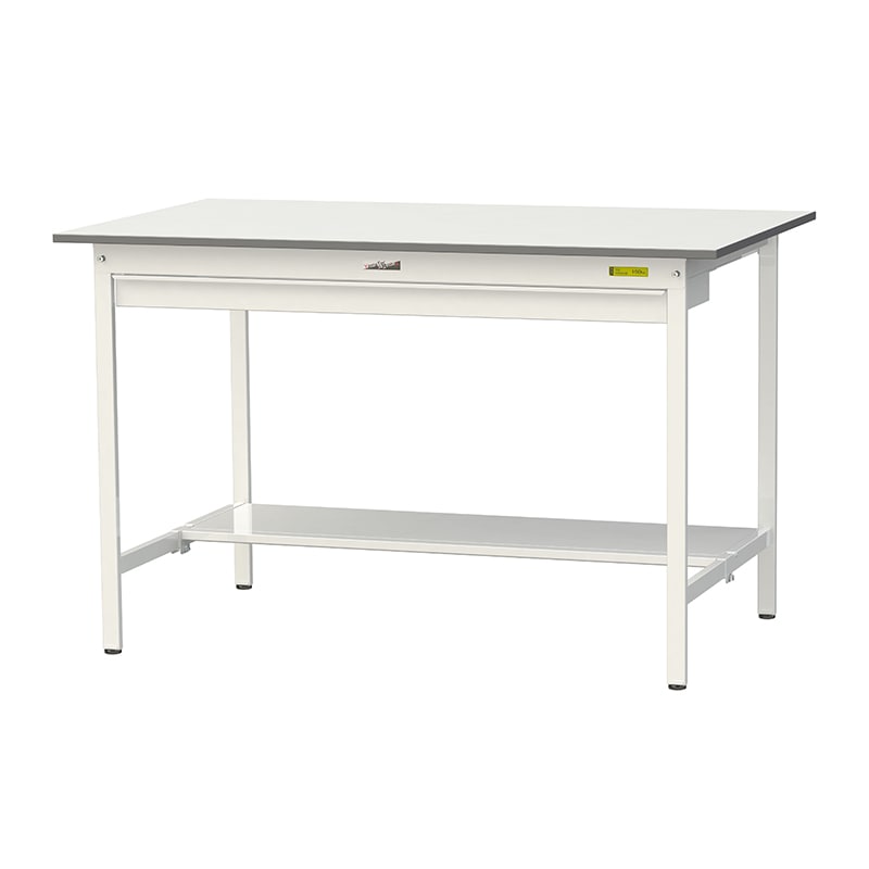 山金工業 ワークテーブル150　固定式　H950mm ワイド引出し付／半面棚板付 1500×900 1台（ご注文単位1台）【直送品】
