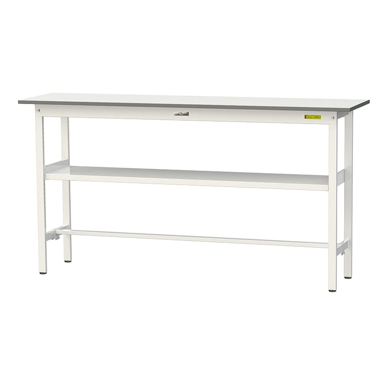 山金工業 ワークテーブル150　固定式　H950mm 中間棚付／基本形 1800×450 1台（ご注文単位1台）【直送品】