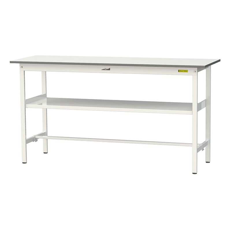 山金工業 ワークテーブル150　固定式　H950mm 中間棚付／基本形 1800×600 1台（ご注文単位1台）【直送品】
