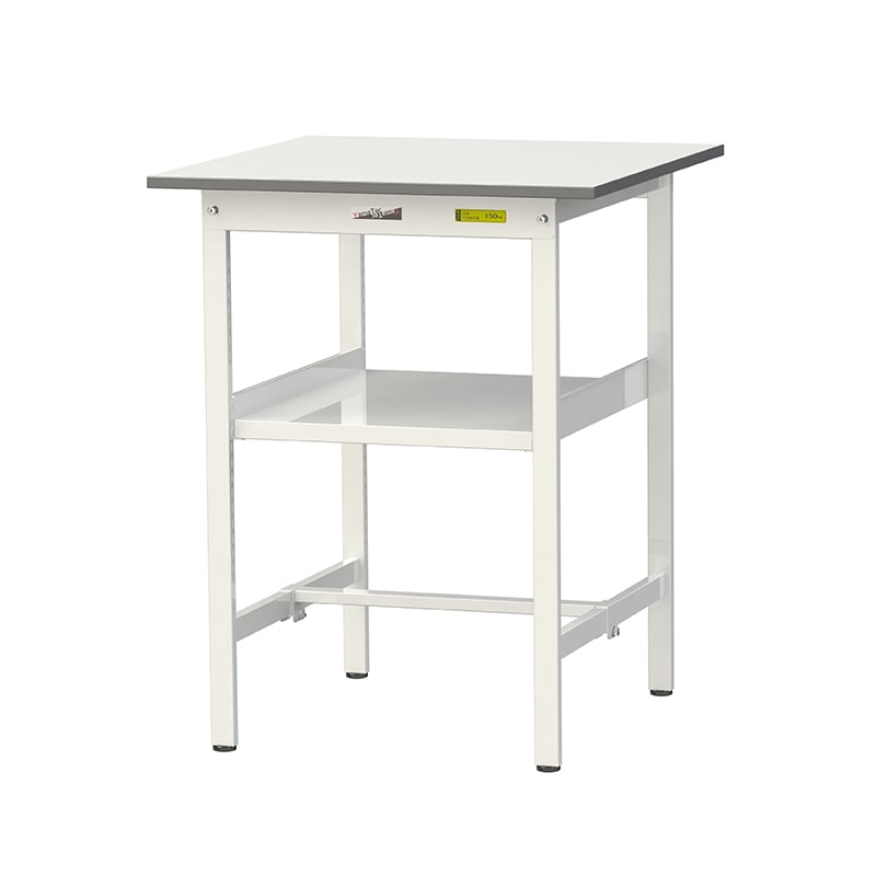 山金工業 ワークテーブル150　固定式　H950mm 中間棚付／基本形 750×750 1台（ご注文単位1台）【直送品】
