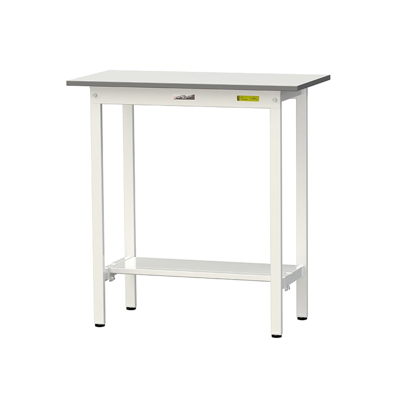 山金工業 ワークテーブル150　固定式　H950mm 半面棚板付 900×450 1台（ご注文単位1台）【直送品】