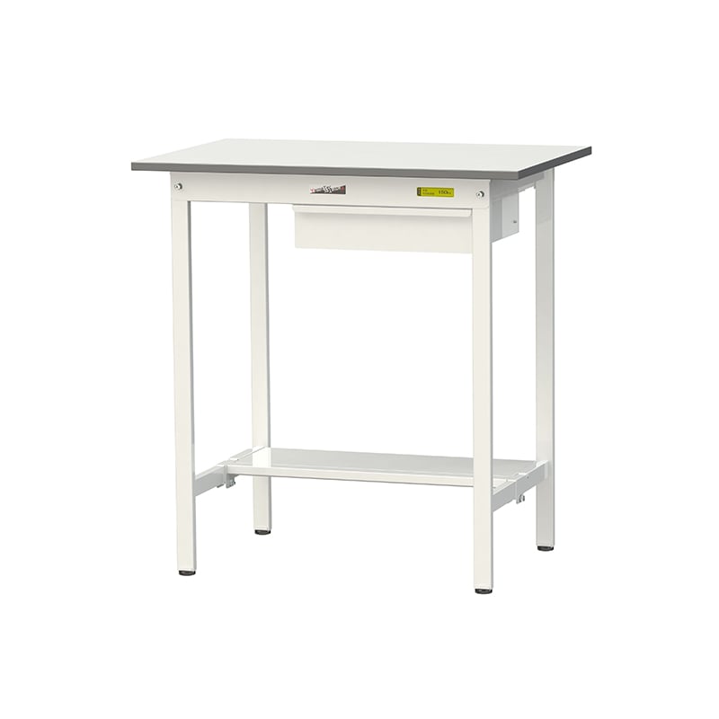 山金工業 ワークテーブル150 固定式 H950mm キャビネット付/半面棚板付 900×600 1台(ご注文単位1台)【直送品】