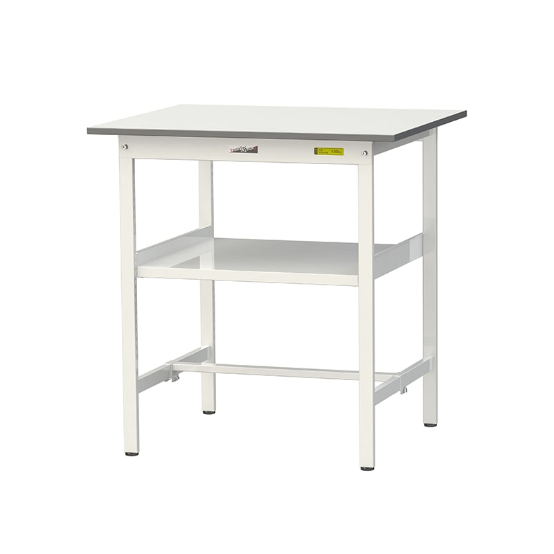 山金工業 ワークテーブル150 固定式 H950mm 中間棚付/基本形 900×750 1台(ご注文単位1台)【直送品】