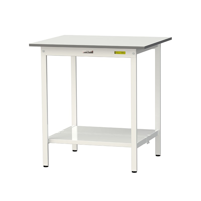 山金工業 ワークテーブル150 固定式 H950mm 全面棚板付 900×750 1台(ご注文単位1台)【直送品】