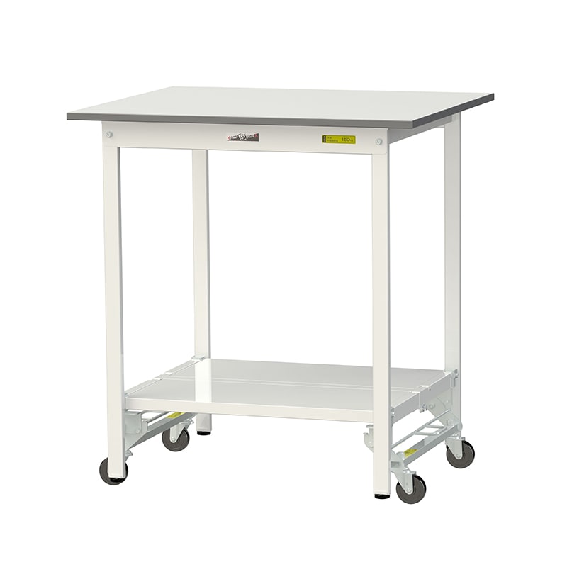 山金工業 ワークテーブル150　ワンタッチ移動タイプ H950mm　全面棚板付 900×750 1台（ご注文単位1台）【直送品】