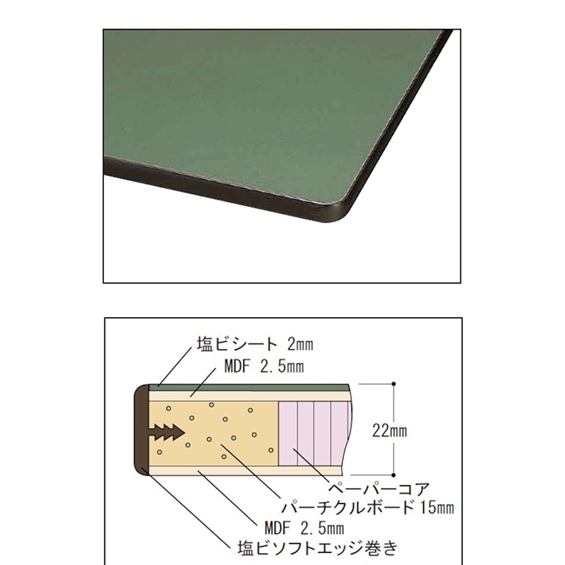 山金工業 ワークテーブル 折りタタミタイプ 移動式 塩ビシート天板22mm グリーン 1800×750×740 1台(ご注文単位1台)【直送品】