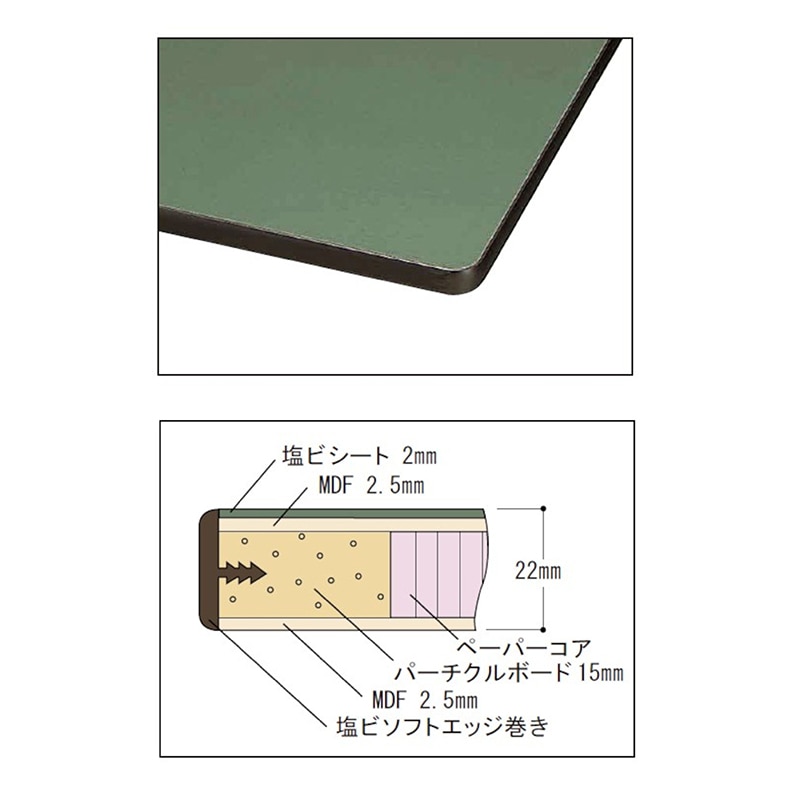 山金工業 ワークテーブル 折りタタミ高さ調整タイプ 塩ビシート天板22mm グリーン 1800×900×600~900 1台(ご注文単位1台)【直送品】