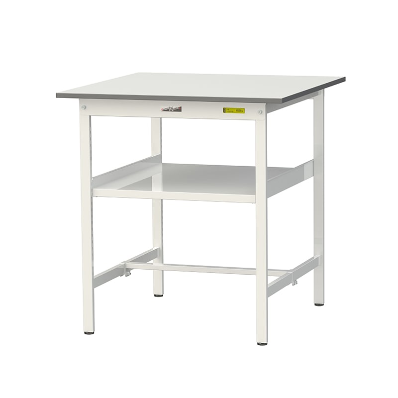 山金工業 ワークテーブル150　固定式　H950mm 中間棚付／基本形 900×900 1台（ご注文単位1台）【直送品】