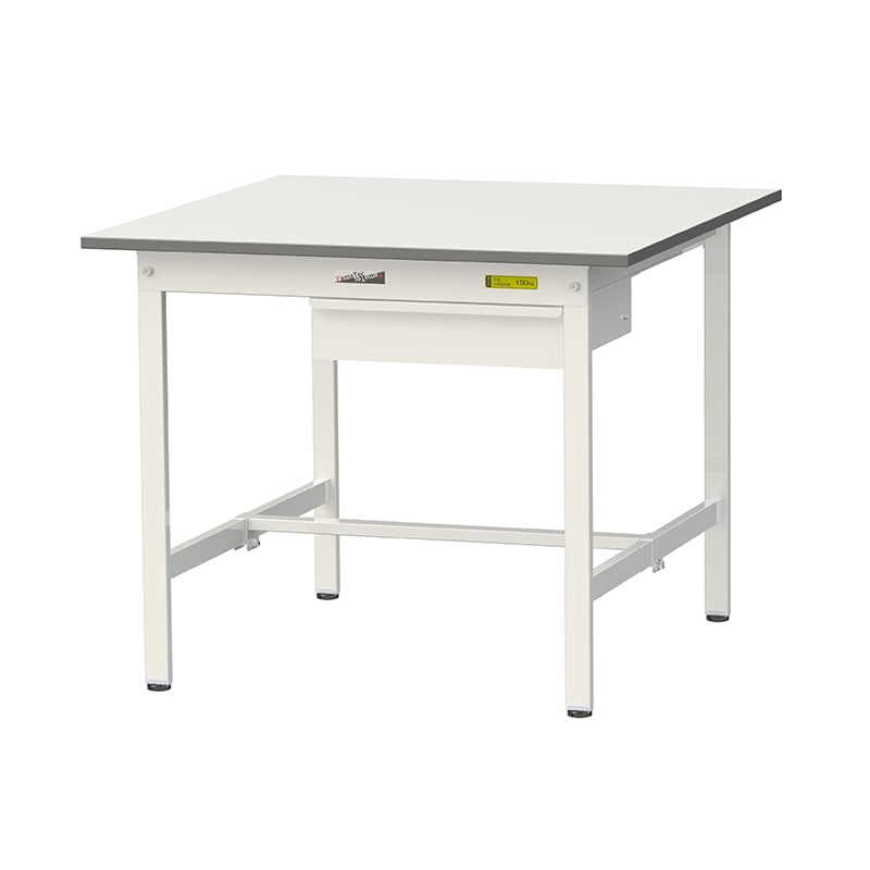 山金工業 ワークテーブル150　固定式　H740mm キャビネット付／基本形 900×900 1台（ご注文単位1台）【直送品】