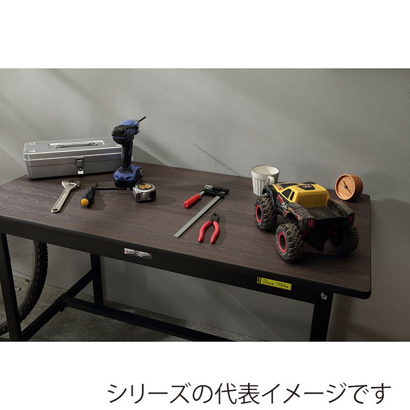 山金工業 ワークテーブル ブラック 固定式 基本形 1200×600×740 1台(ご注文単位1台)【直送品】