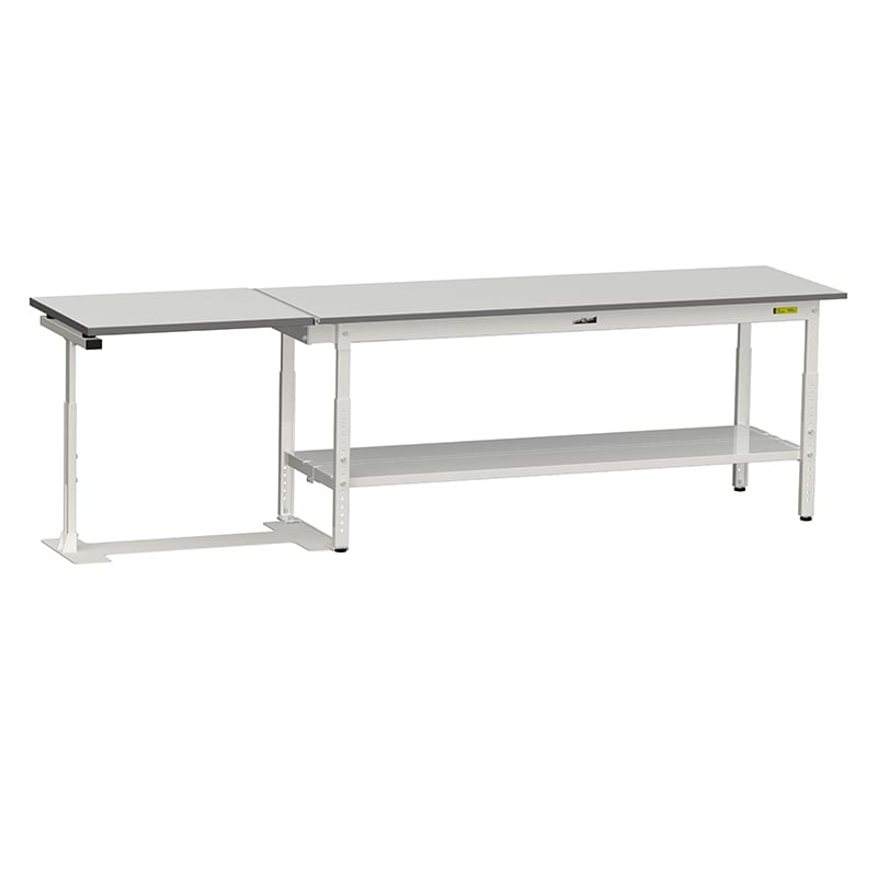 山金工業 ワークテーブル150 跳ね上げタイプ H600~900mm 全面棚板付 1800×600 1台(ご注文単位1台)【直送品】