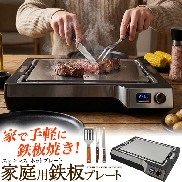 プラタ 家庭用鉄板ステンレスプレート htpl001 1台（ご注文単位1台）【直送品】