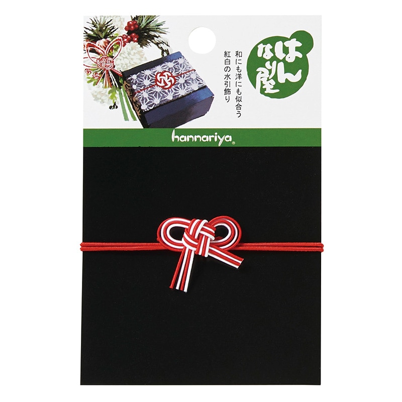 神堂 紅白水引飾り 花結ゴム付き 929037 1パック(ご注文単位5パック)【直送品】