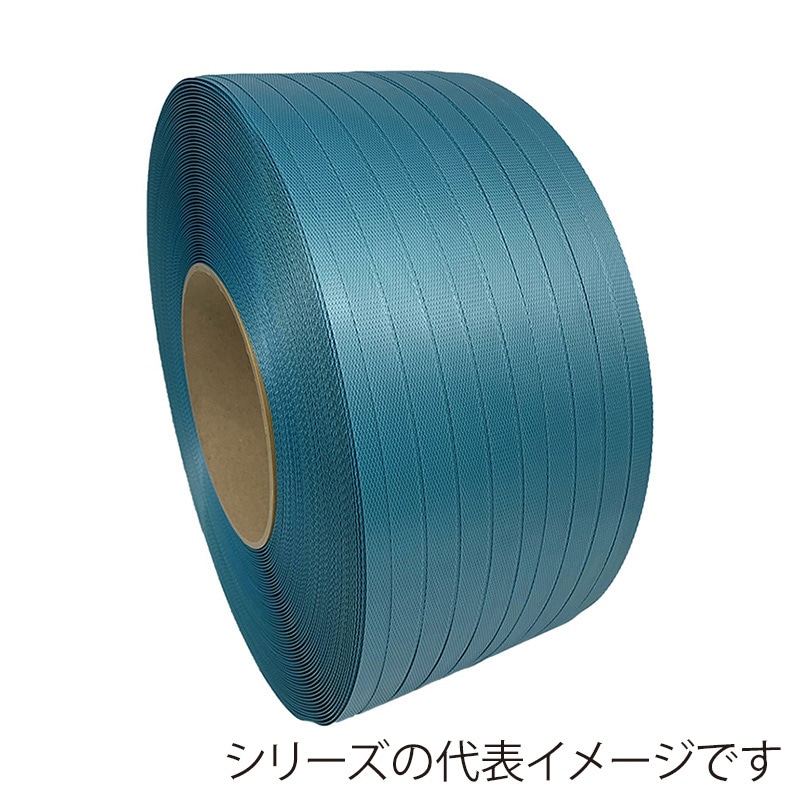 グリーンプラ 再生PPバンド グリーンライトバンド eA15 青 2巻セット 15.5mm×2500m 1セット（ご注文単位1セット）【直送品】